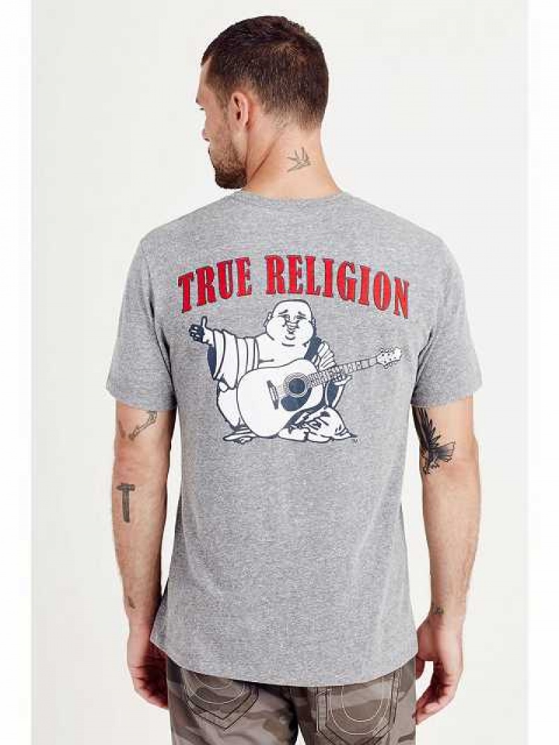 True Religion Buddha Logo T-shirt Herr Grå | DLK986547