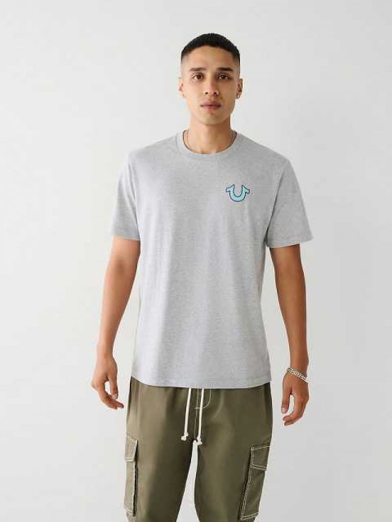 True Religion Buddha Logo T-shirt Herr Grå | RKX316974