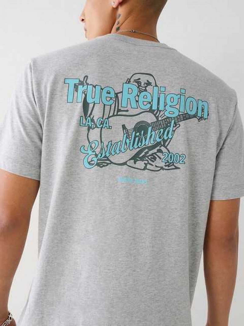 True Religion Buddha Logo T-shirt Herr Grå | RKX316974