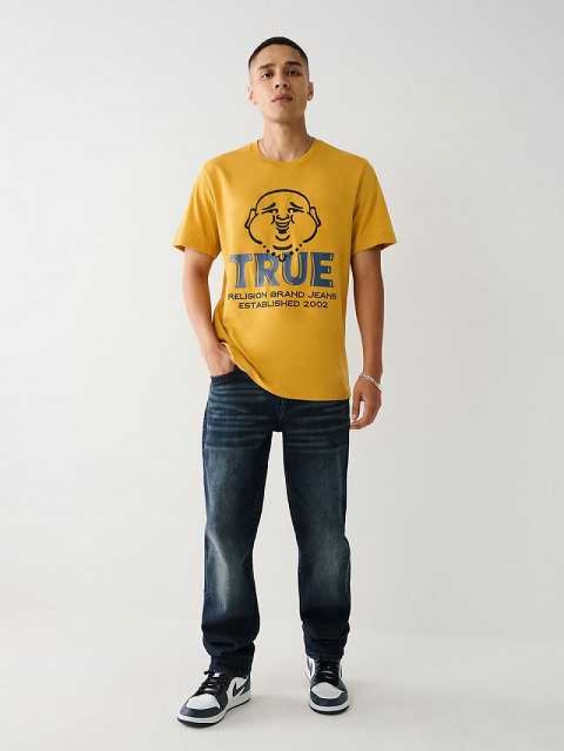 True Religion Buddha Logo T-shirt Herr Gula | KBS873159