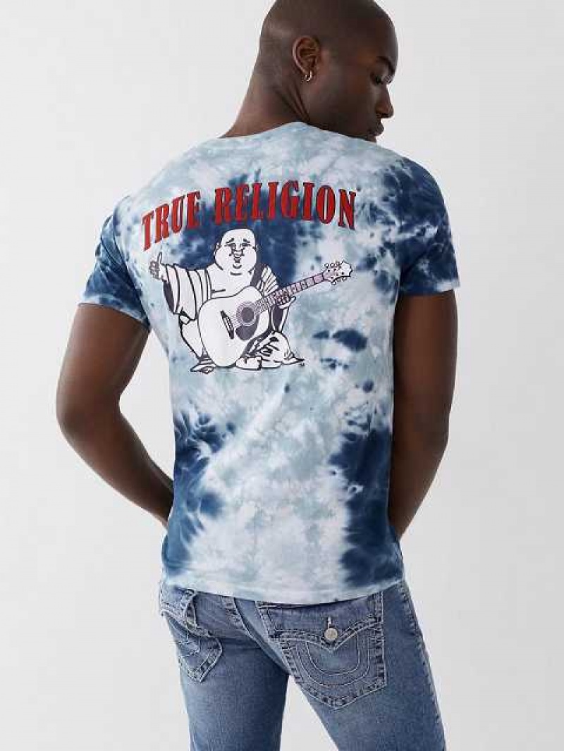 True Religion Buddha Logo T-shirt Herr Kungsblått Blå | WRA814203