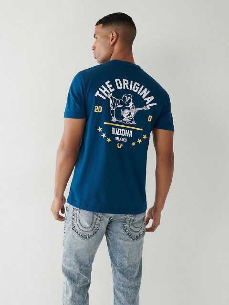 True Religion Buddha Logo T-shirt Herr Marinblå Marinblå | MRC720856