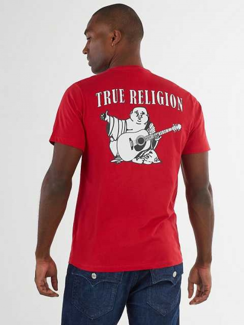 True Religion Buddha Logo T-shirt Herr Röda | FOC391254