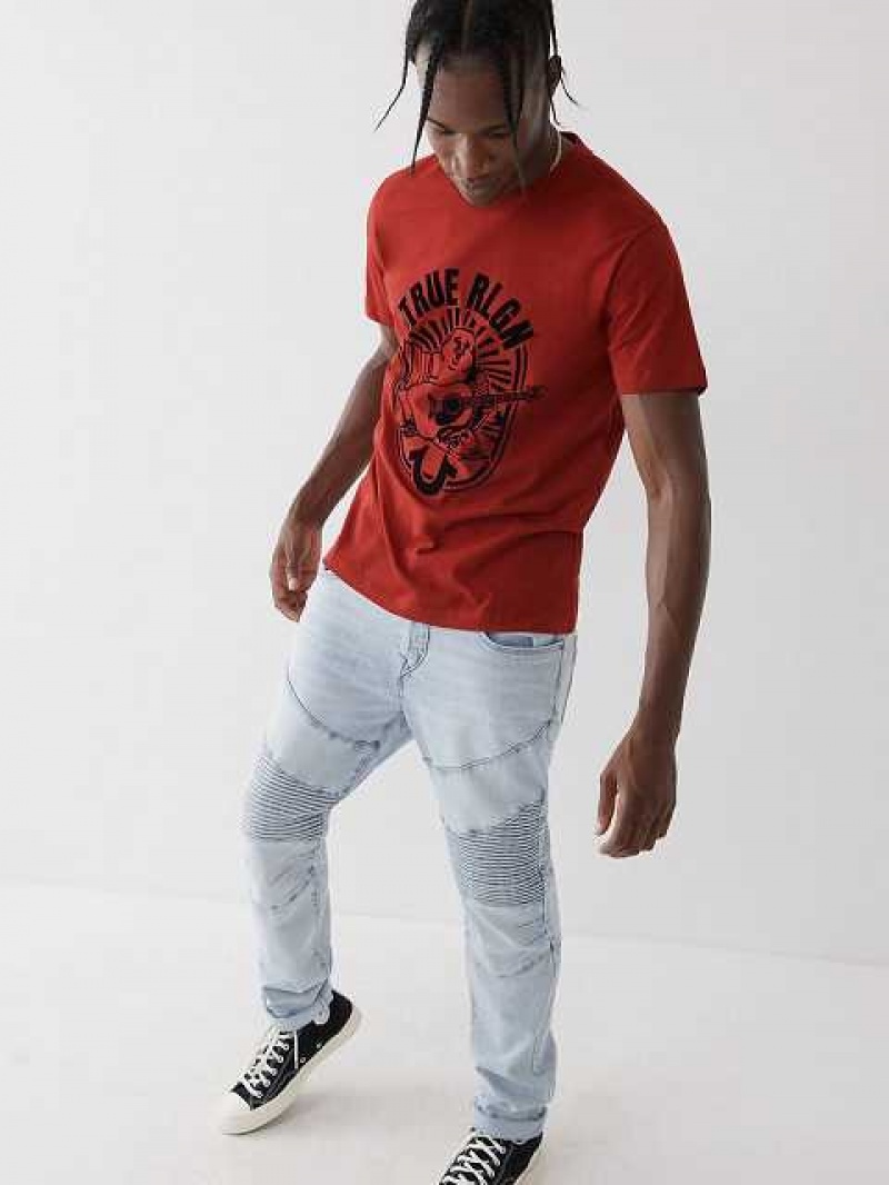 True Religion Buddha Logo T-shirt Herr Röda | DIR589236