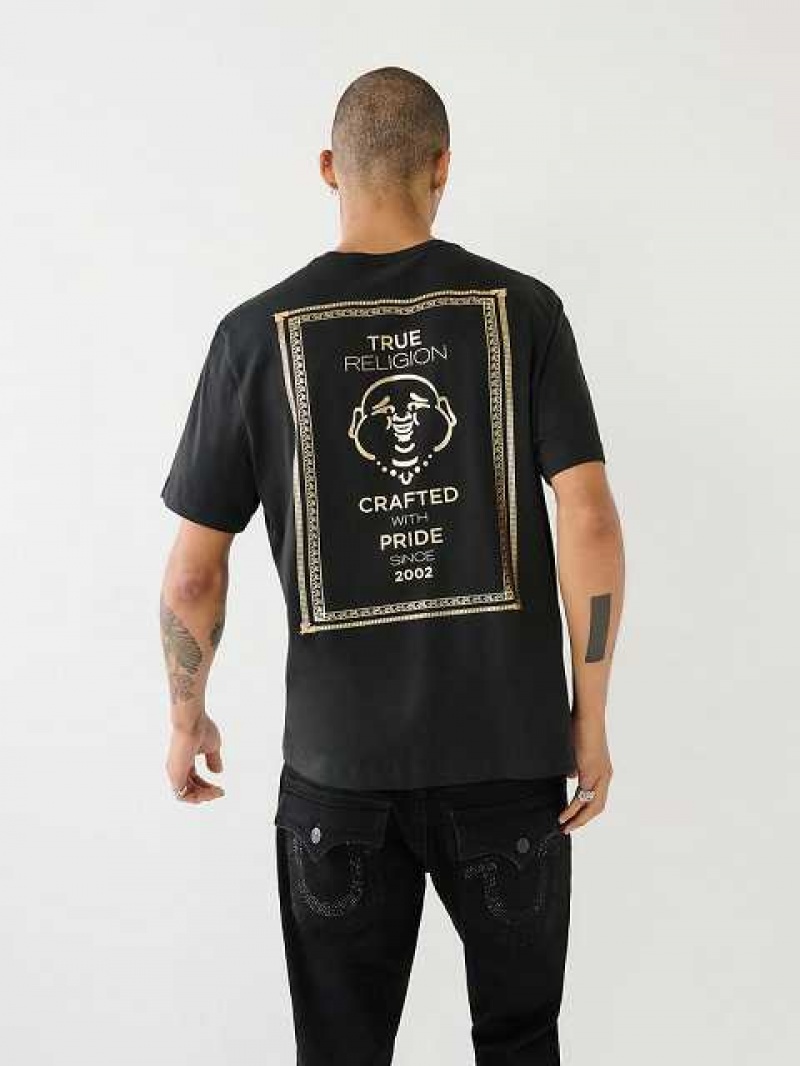 True Religion Buddha Logo T-shirt Herr Svarta | VFD458293