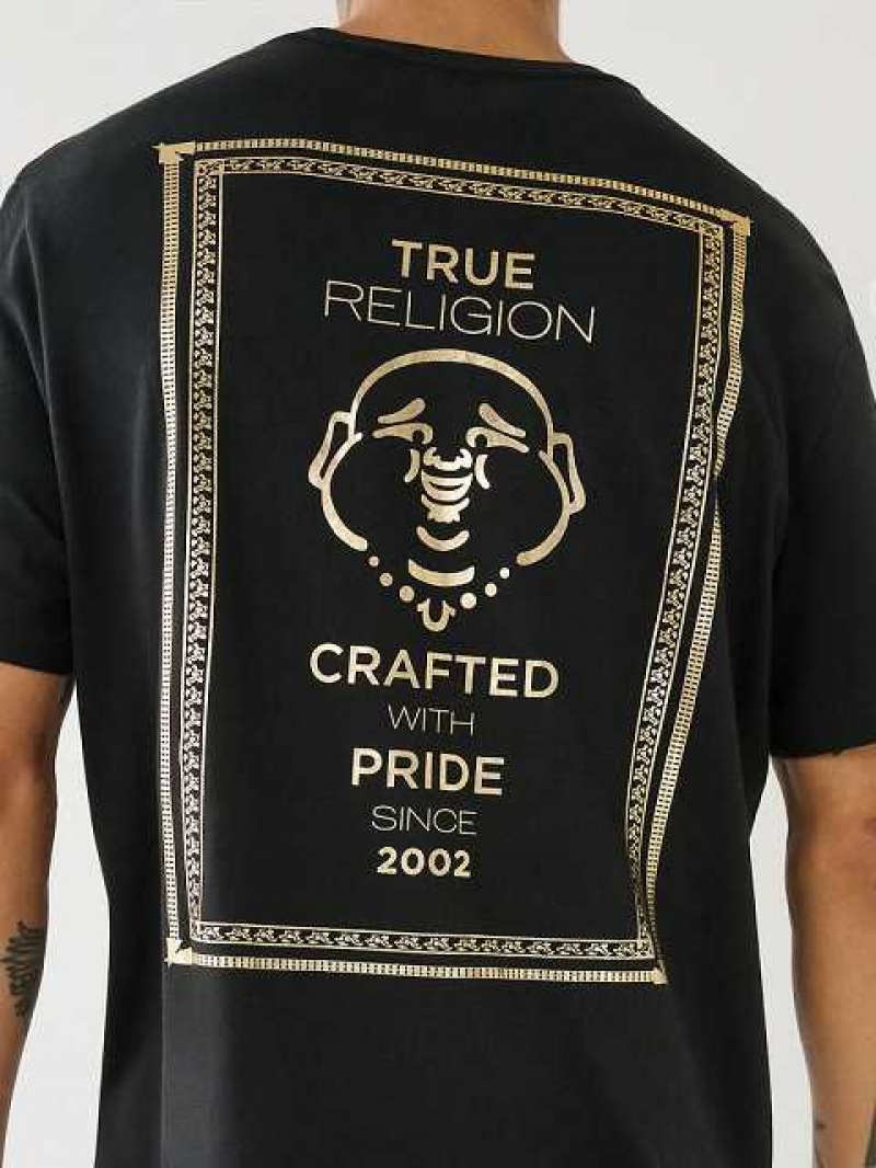 True Religion Buddha Logo T-shirt Herr Svarta | VFD458293