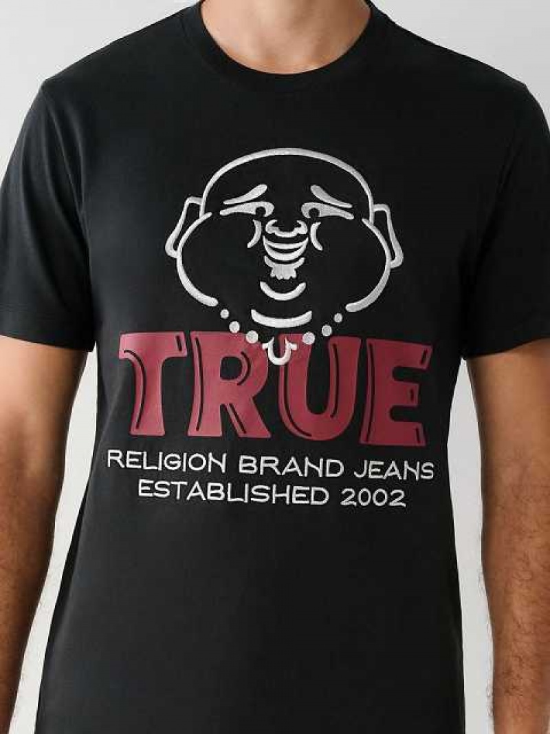 True Religion Buddha Logo T-shirt Herr Svarta | ZQY657419