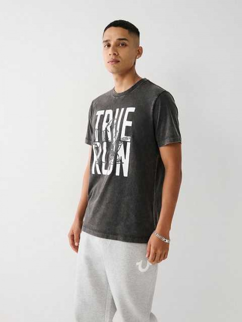 True Religion Buddha Logo T-shirt Herr Svarta | WOZ385679