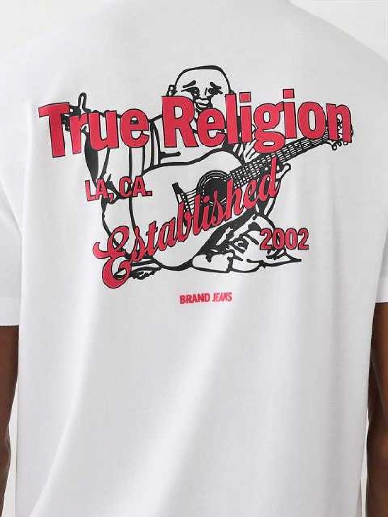 True Religion Buddha Logo T-shirt Herr Vita | XWL157029