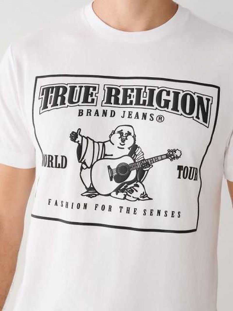 True Religion Buddha Logo T-shirt Herr Vita | XAM910482