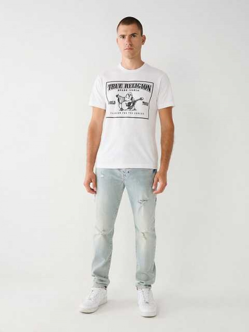 True Religion Buddha Logo T-shirt Herr Vita | XAM910482