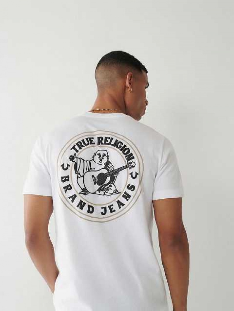 True Religion Buddha Logo T-shirt Herr Vita Svarta | BTH623574