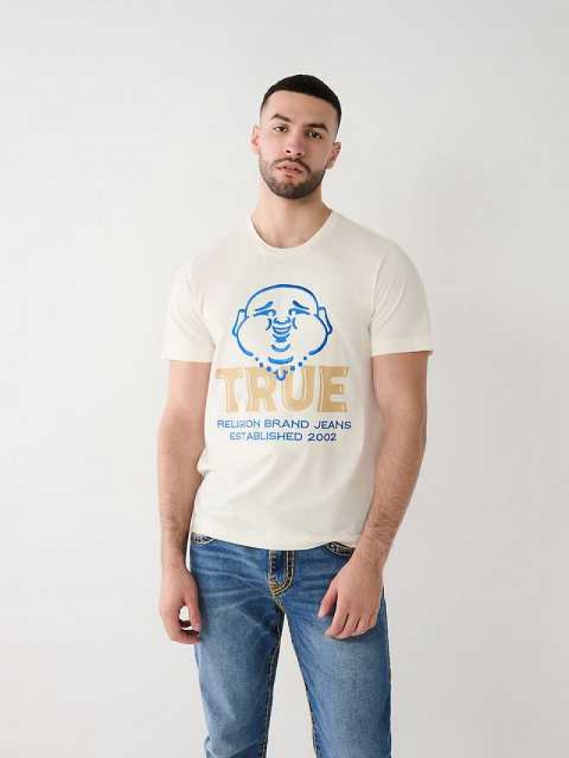 True Religion Buddha Logo T-shirt Herr Vita | TLU579203