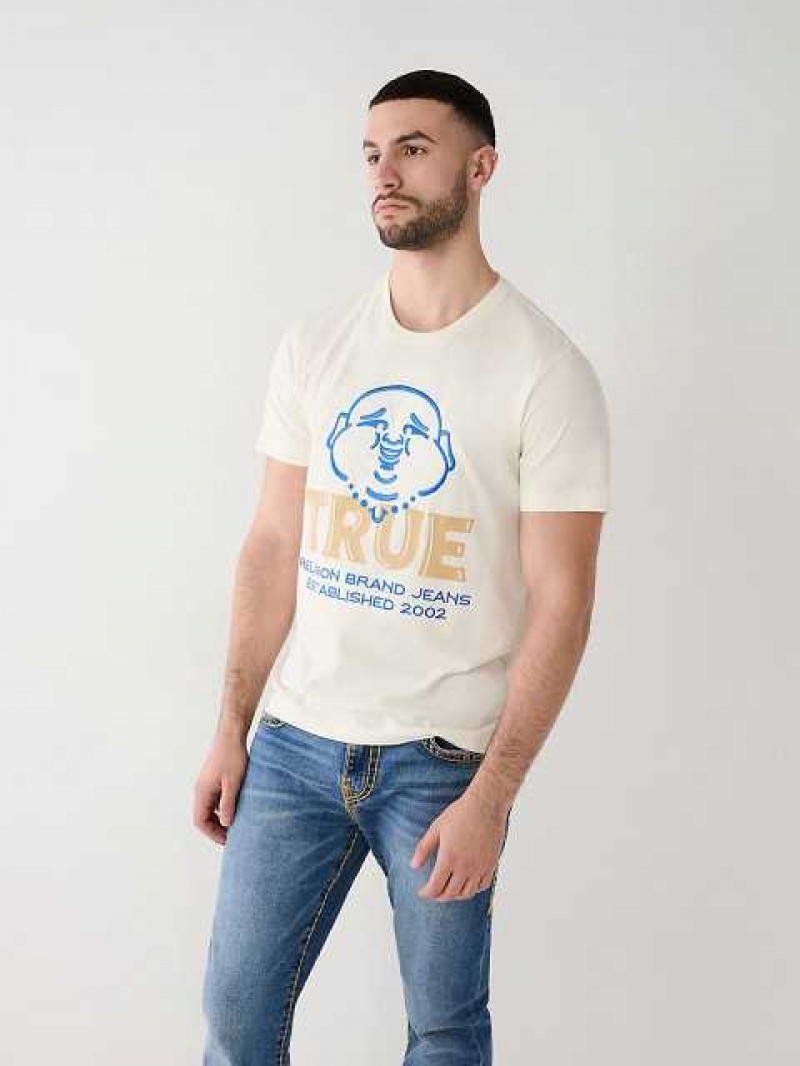 True Religion Buddha Logo T-shirt Herr Vita | TLU579203