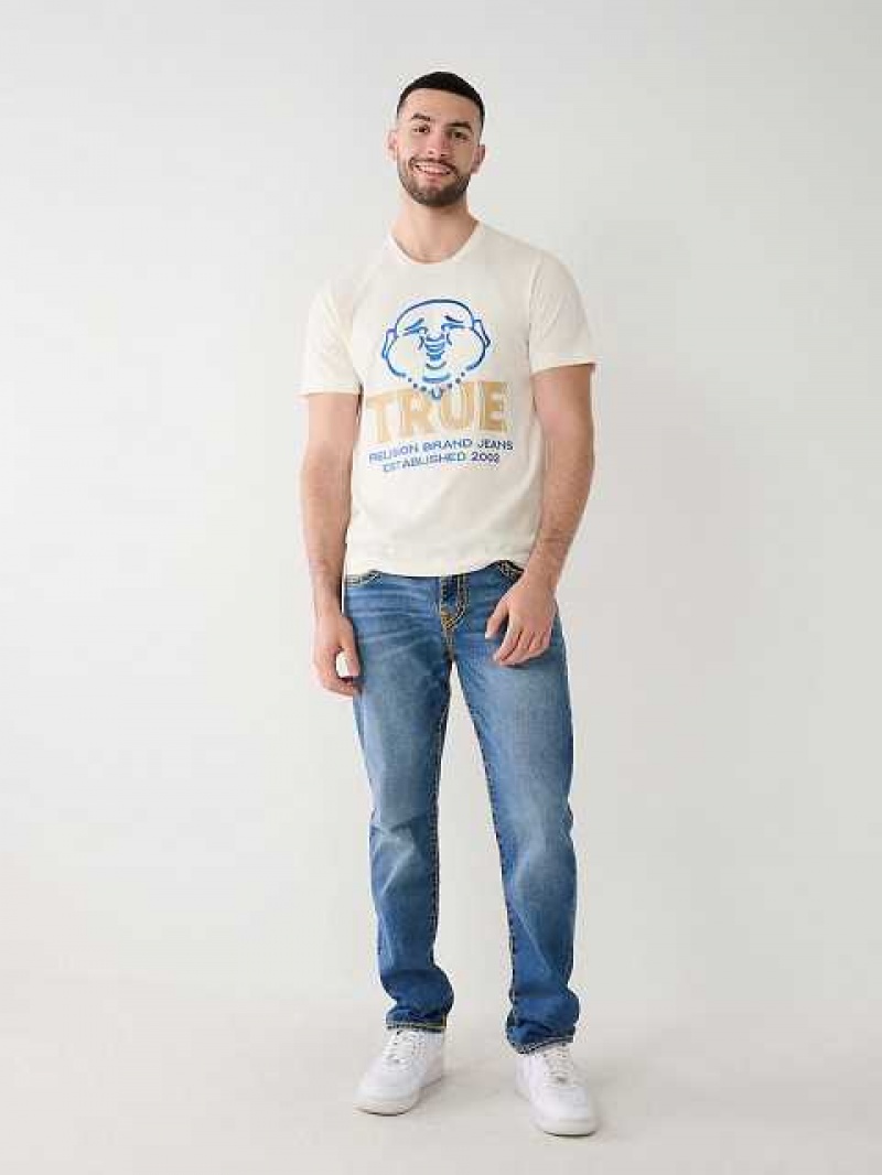 True Religion Buddha Logo T-shirt Herr Vita | TLU579203