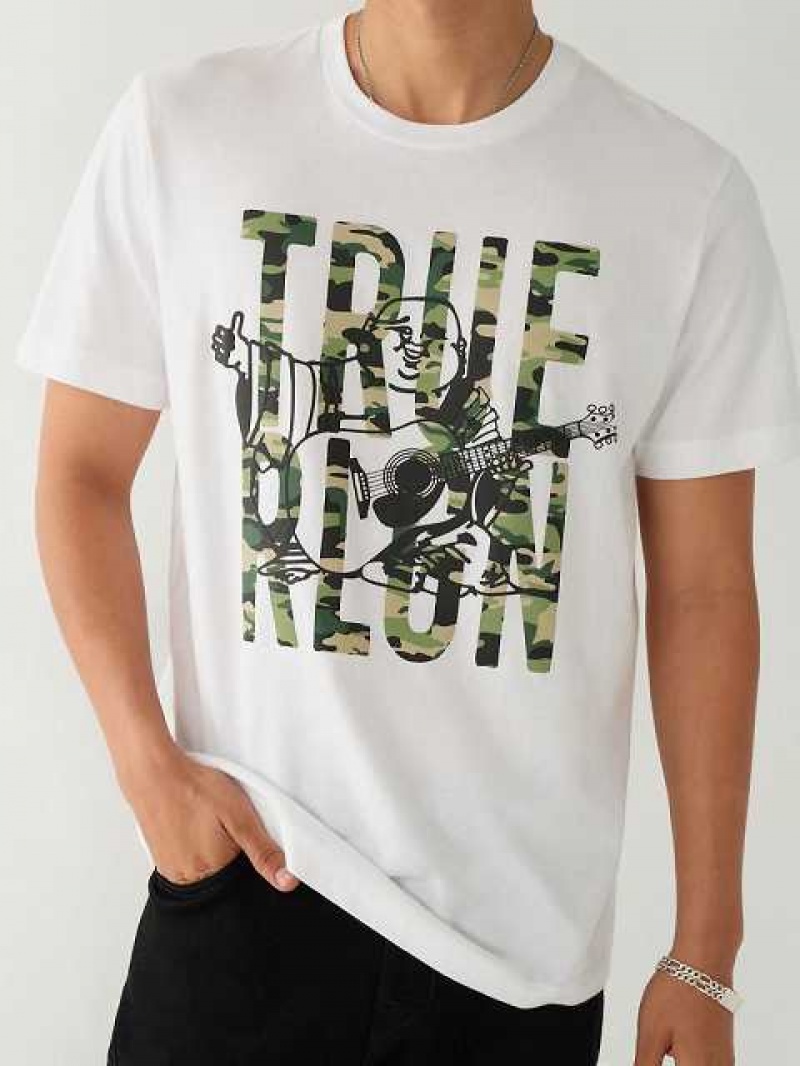 True Religion Buddha Logo T-shirt Herr Vita | QSX698431