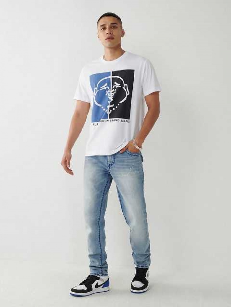 True Religion Buddha Logo T-shirt Herr Vita | UDA194520