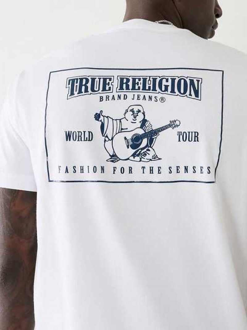 True Religion Buddha Logo T-shirt Herr Vita | YET697240