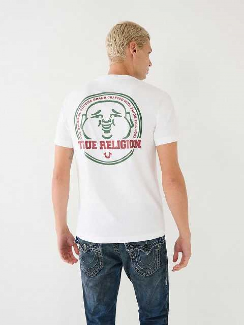 True Religion Buddha Logo T-shirt Herr Vita | OQB035826