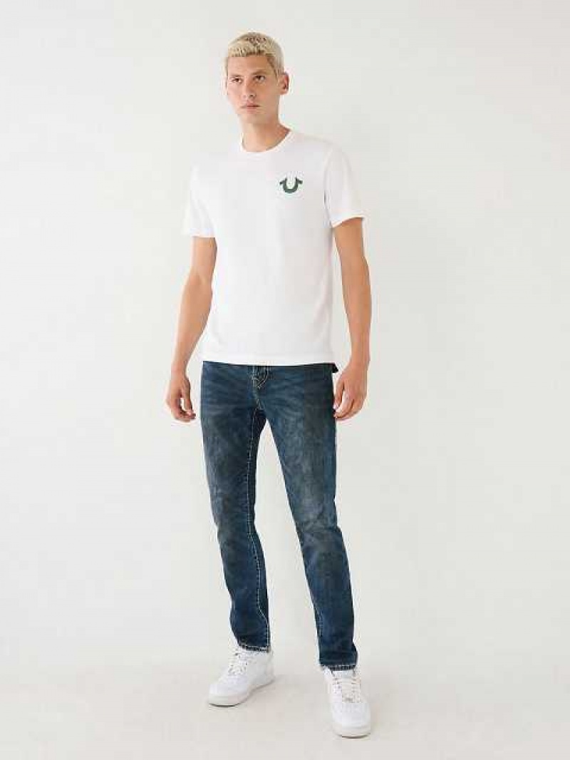 True Religion Buddha Logo T-shirt Herr Vita | OQB035826