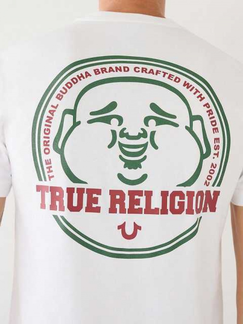 True Religion Buddha Logo T-shirt Herr Vita | OQB035826