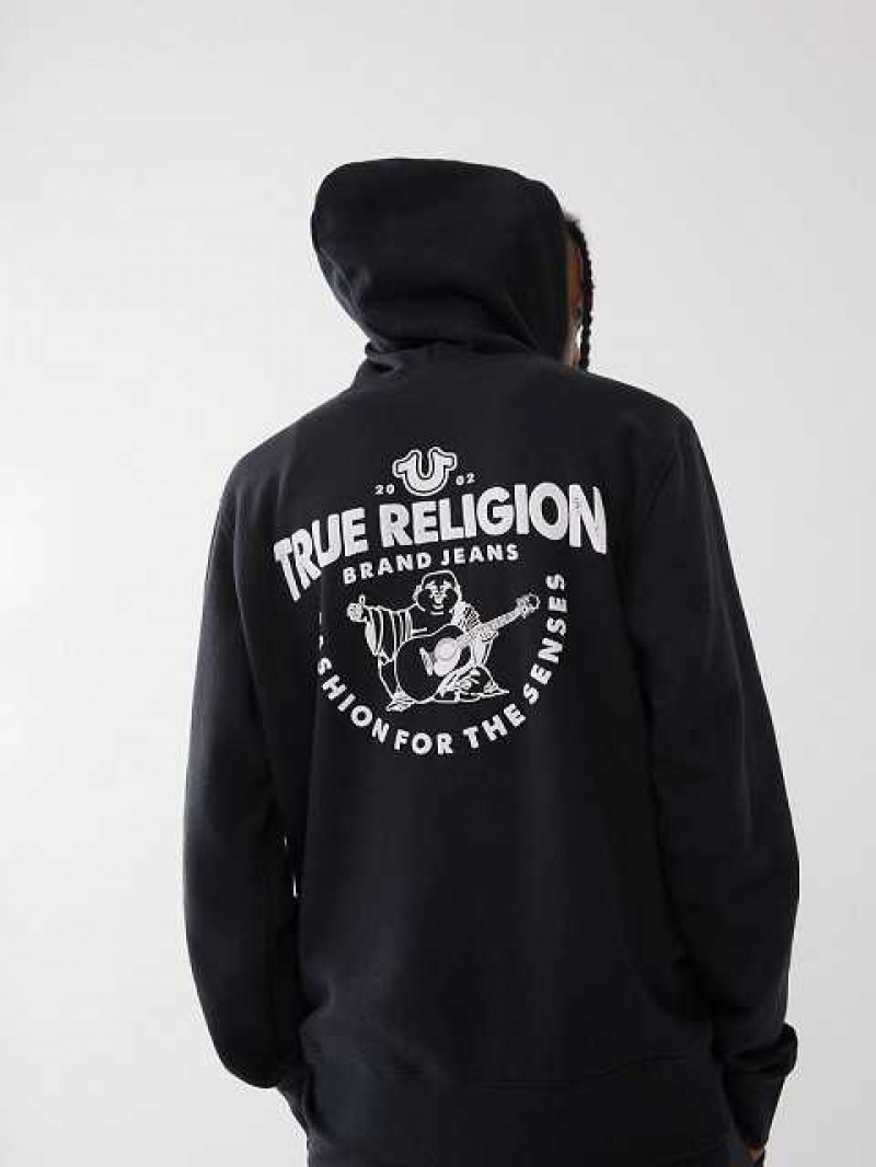 True Religion Buddha Logo Zip Hoodie Herr Svarta | KTN815946