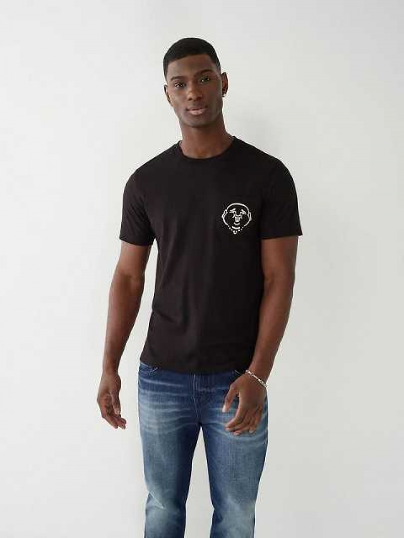 True Religion Buddha Pocket T-shirt Herr Svarta | MQP218563