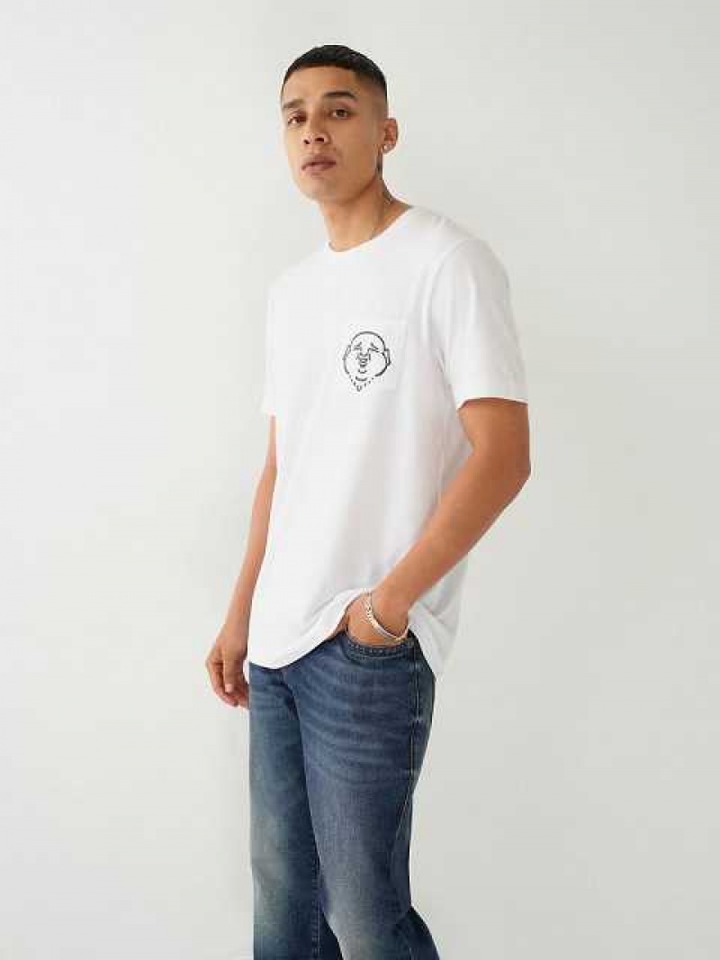 True Religion Buddha Pocket T-shirt Herr Vita | MOL697518