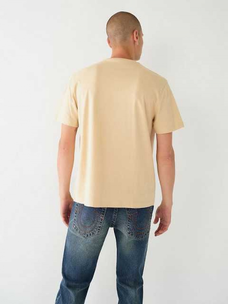 True Religion Buddha Relaxed T-shirt Herr Beige | CQB604389