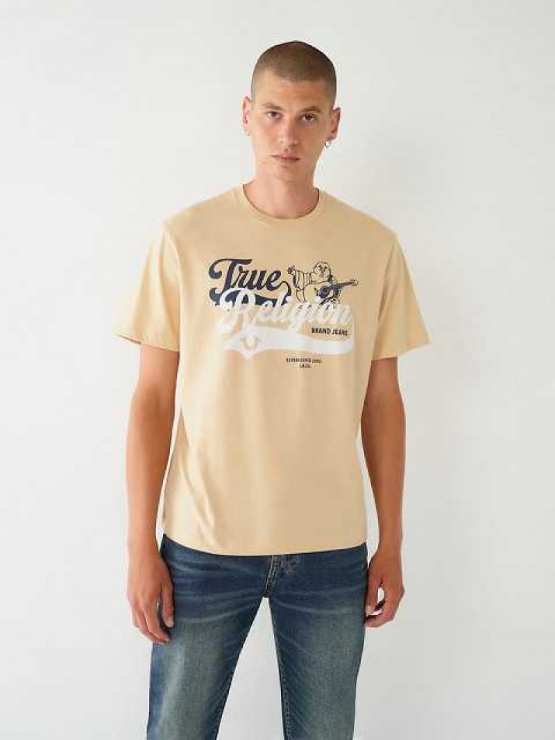 True Religion Buddha Relaxed T-shirt Herr Beige | CQB604389