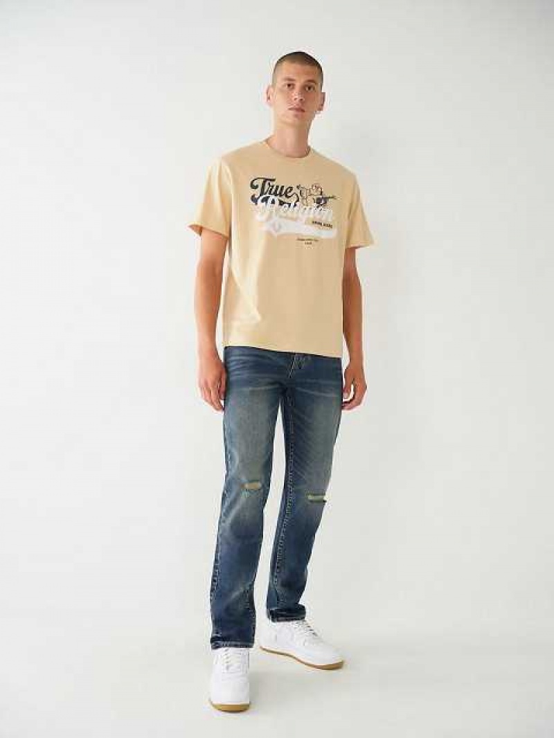 True Religion Buddha Relaxed T-shirt Herr Beige | CQB604389