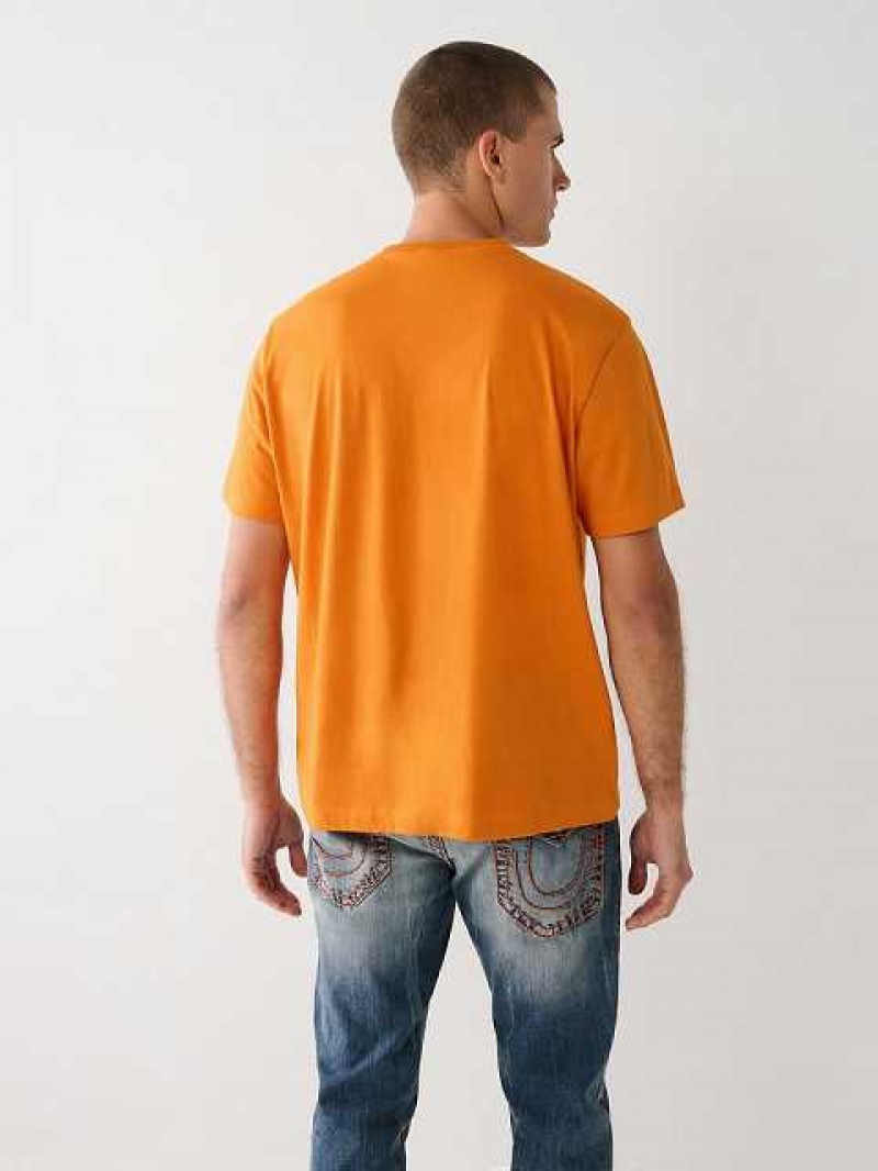 True Religion Buddha Relaxed T-shirt Herr Orange | ZEV341962