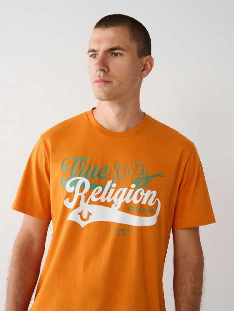 True Religion Buddha Relaxed T-shirt Herr Orange | ZEV341962