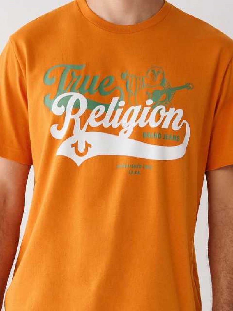 True Religion Buddha Relaxed T-shirt Herr Orange | ZEV341962