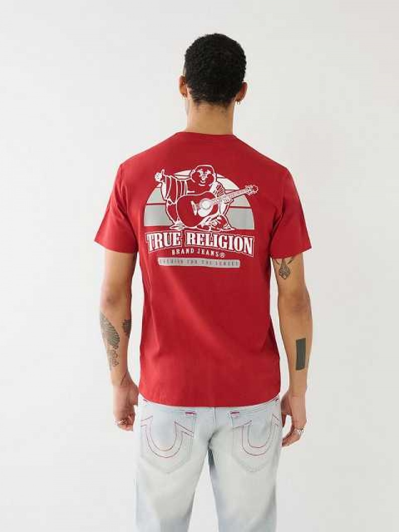 True Religion Buddha Sunrise Logo T-shirt Herr Röda | GYV841375