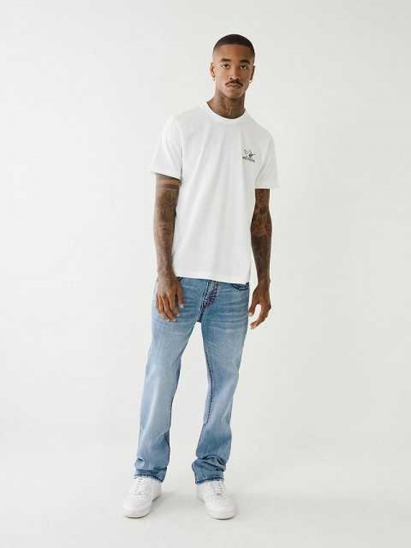 True Religion Buddha Sunrise Logo T-shirt Herr Vita | DQX753190