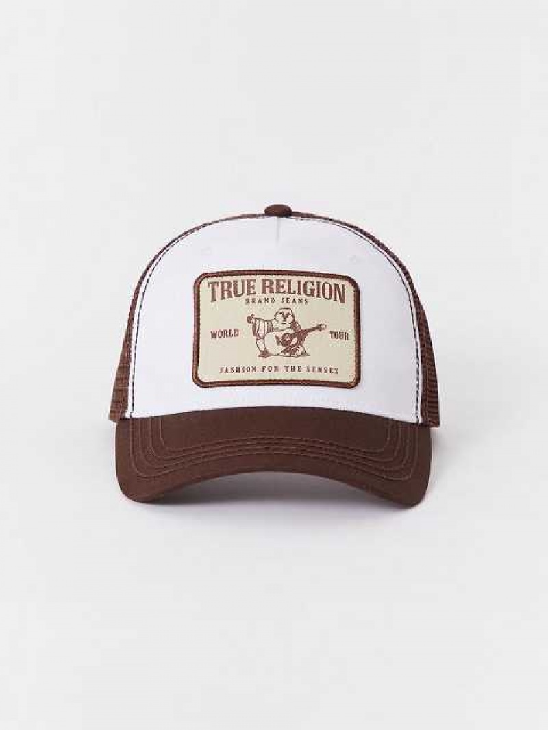 True Religion Buddha Trucker Hatt Unisex Beige | HUX350217