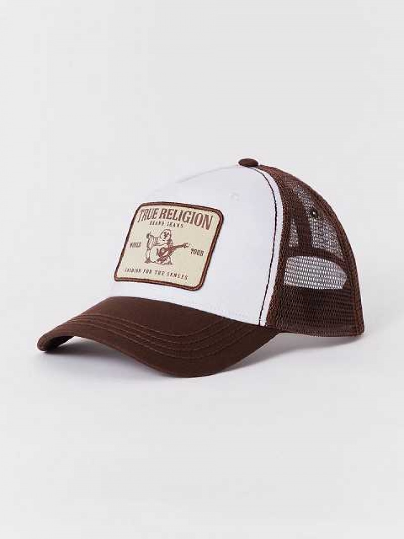 True Religion Buddha Trucker Hatt Unisex Beige | HUX350217