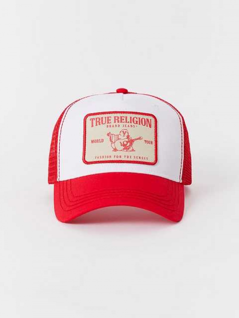 True Religion Buddha Trucker Hatt Unisex Röda | NCM926457