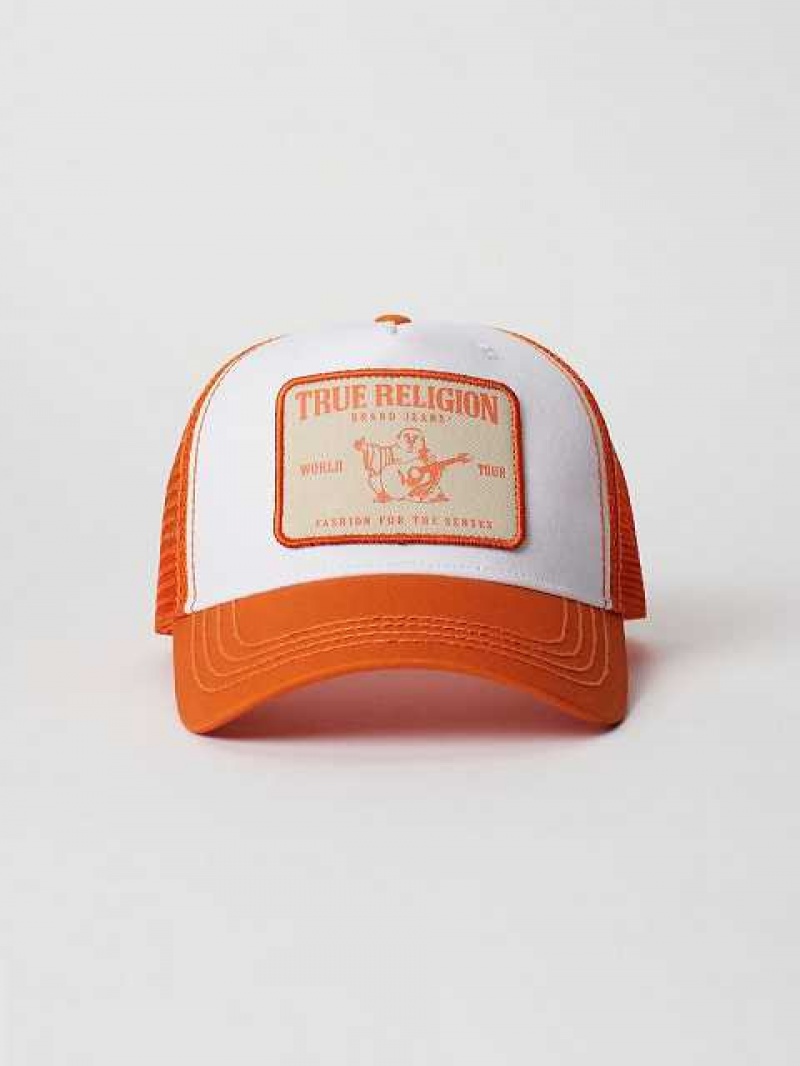 True Religion Buddha Trucker Hatt Unisex Autumn Maple | YOZ492503