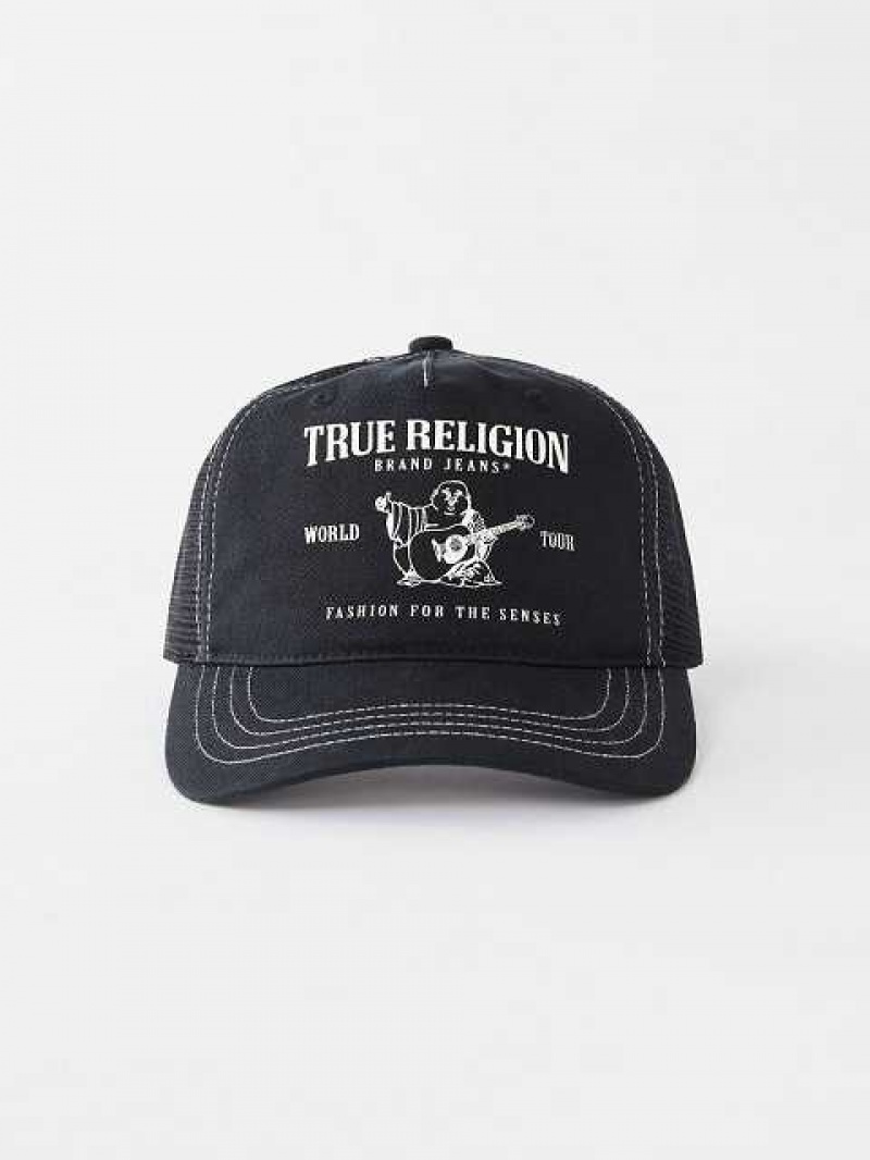 True Religion Buddha Trucker Hatt Unisex Svarta | WHP694128