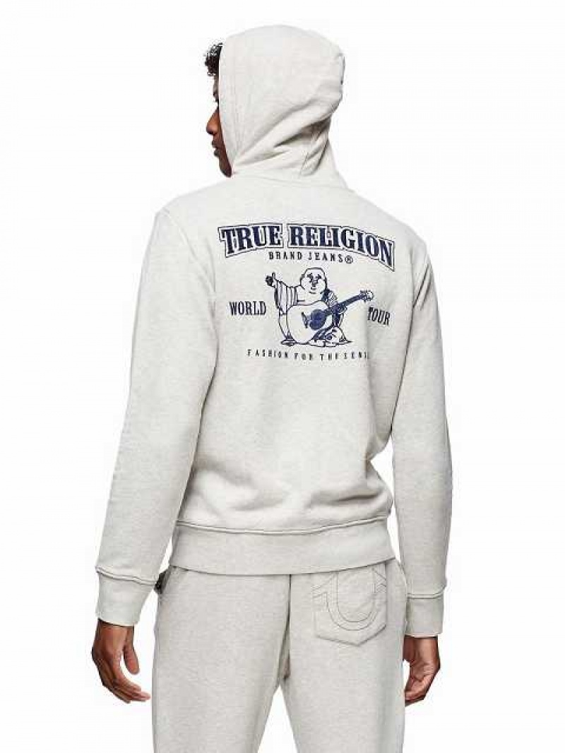 True Religion Buddha Zip Hoodie Herr Beige | CWO840162