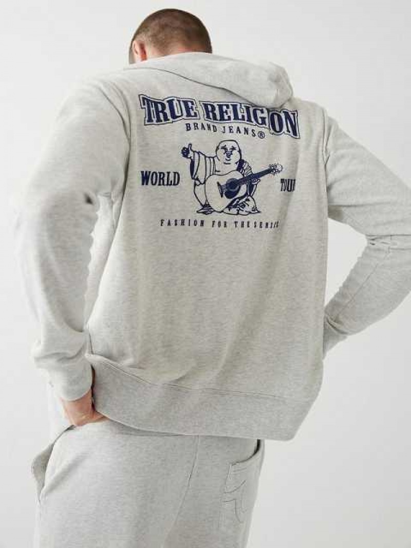 True Religion Buddha Zip Hoodie Herr Beige | CWO840162