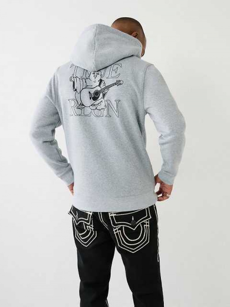 True Religion Buddha Zip Hoodie Herr Grå | HEF561730