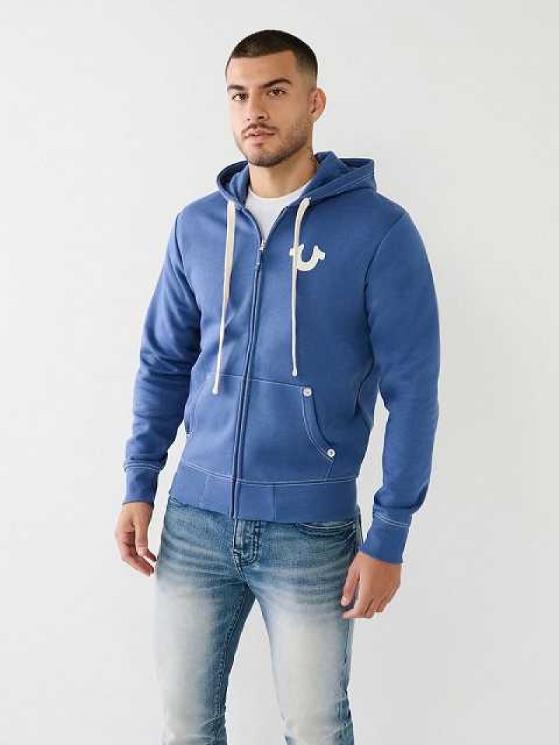 True Religion Buddha Zip Hoodie Herr Gröna | UMQ196508