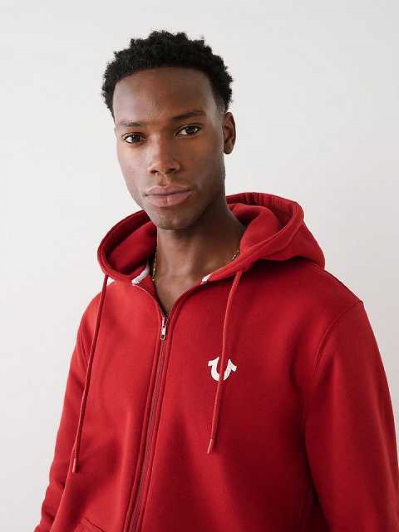 True Religion Buddha Zip Hoodie Herr Röda | VSG713958