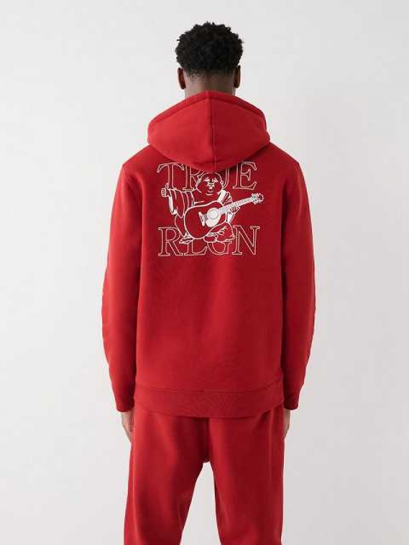 True Religion Buddha Zip Hoodie Herr Röda | VSG713958