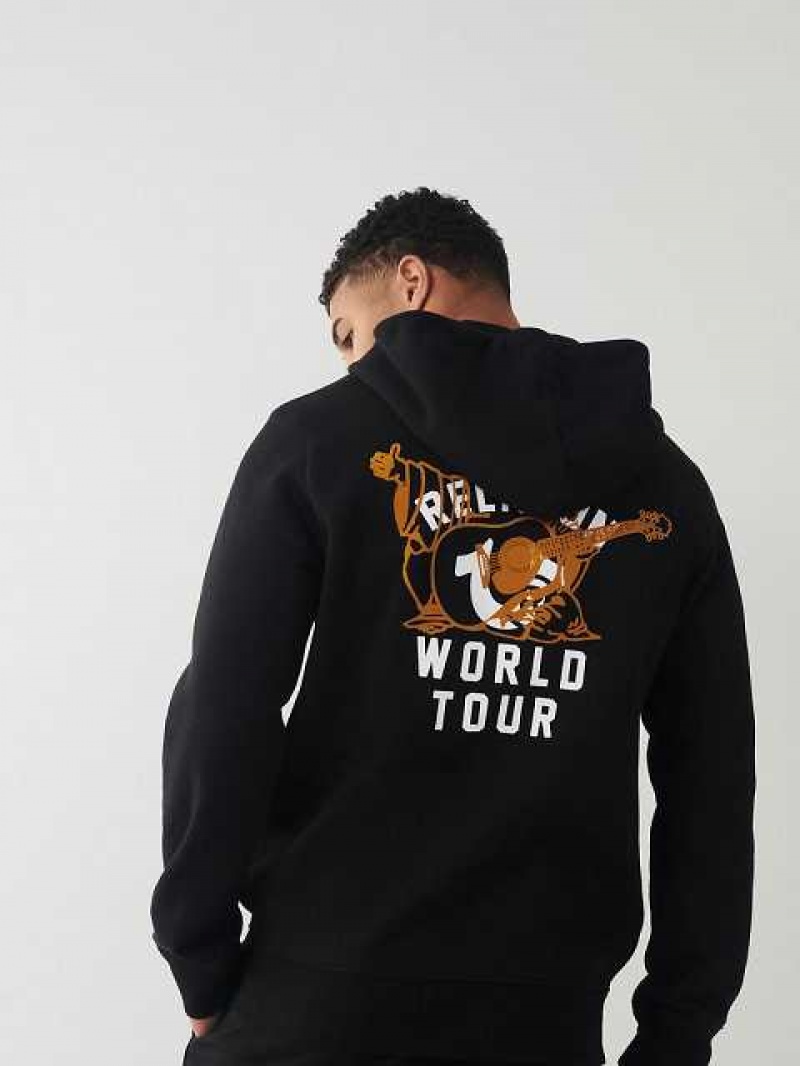 True Religion Buddha Zip Hoodie Herr Svarta | YLF279140