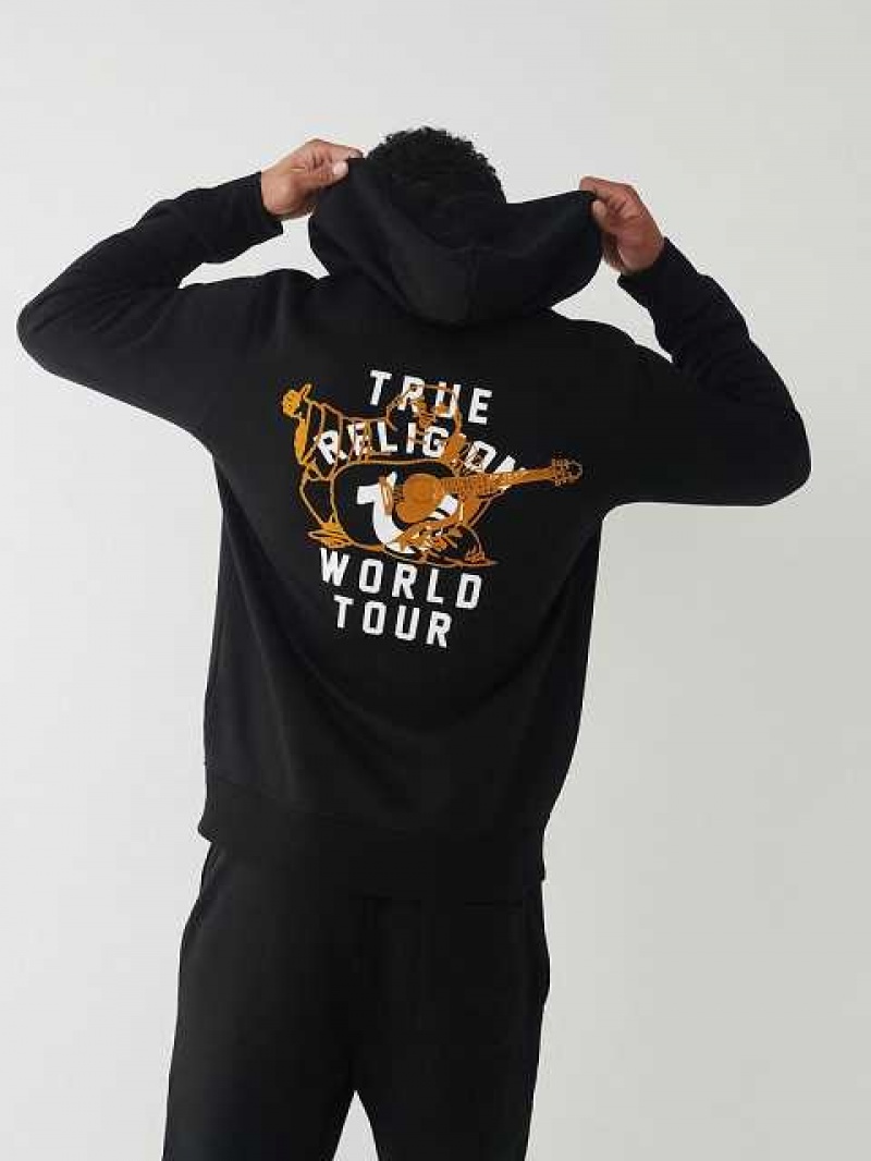 True Religion Buddha Zip Hoodie Herr Svarta | YLF279140