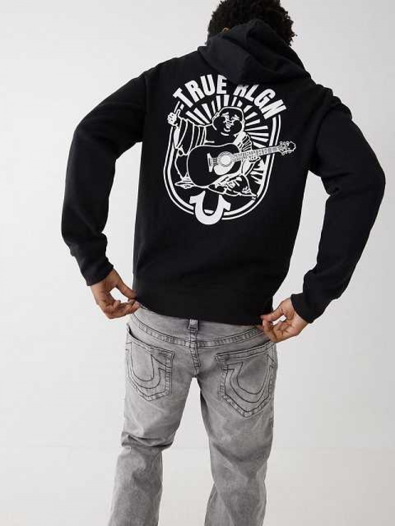 True Religion Buddha Zip Hoodie Herr Svarta | SFP540218